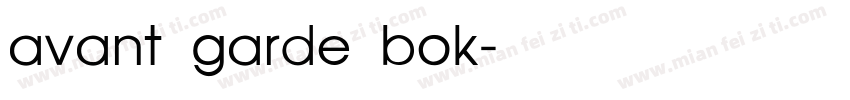 avant garde bok字体转换